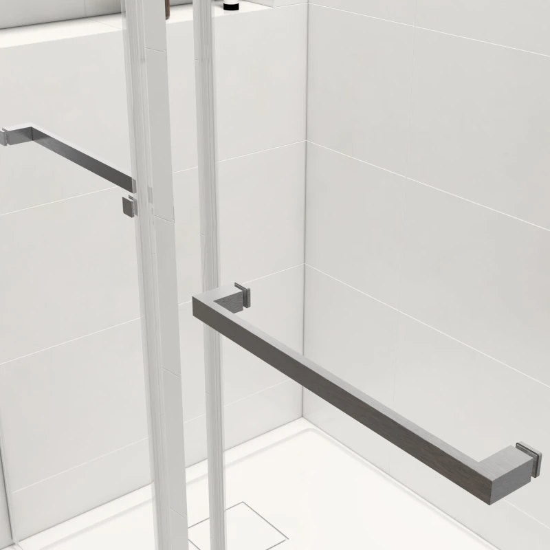 HHKDBS01 Freestanding Double Sliding Frameless Shower Enclosure