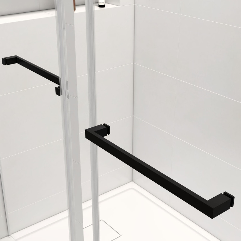HHKDBS01 Freestanding Double Sliding Frameless Shower Enclosure