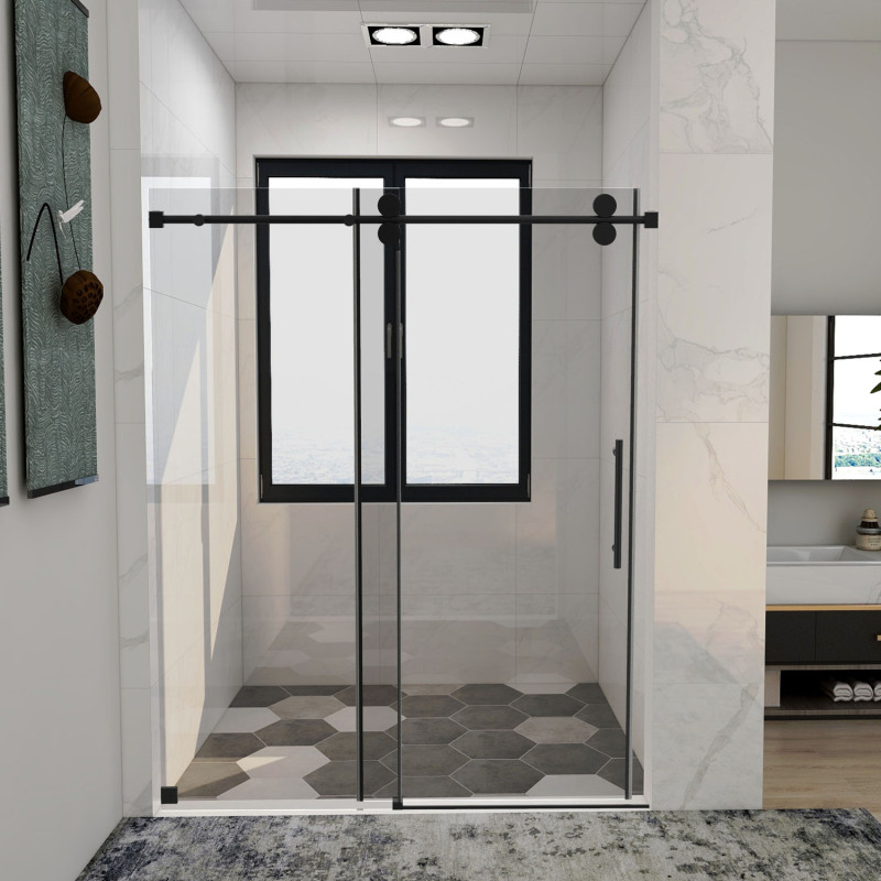 HHKSGS04 Single Sliding Frameless Shower Door/Enclosure