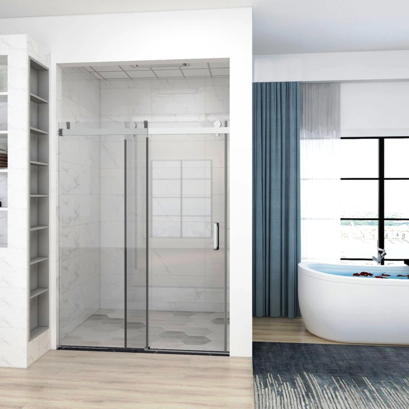 HHKSGS08 Single Sliding Frameless Shower Door/Enclosure