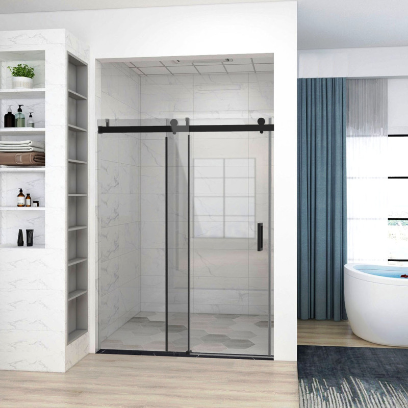 HHKSGS08 Single Sliding Frameless Shower Door/Enclosure