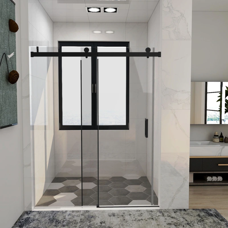 HHKSGS08 Single Sliding Frameless Shower Door/Enclosure