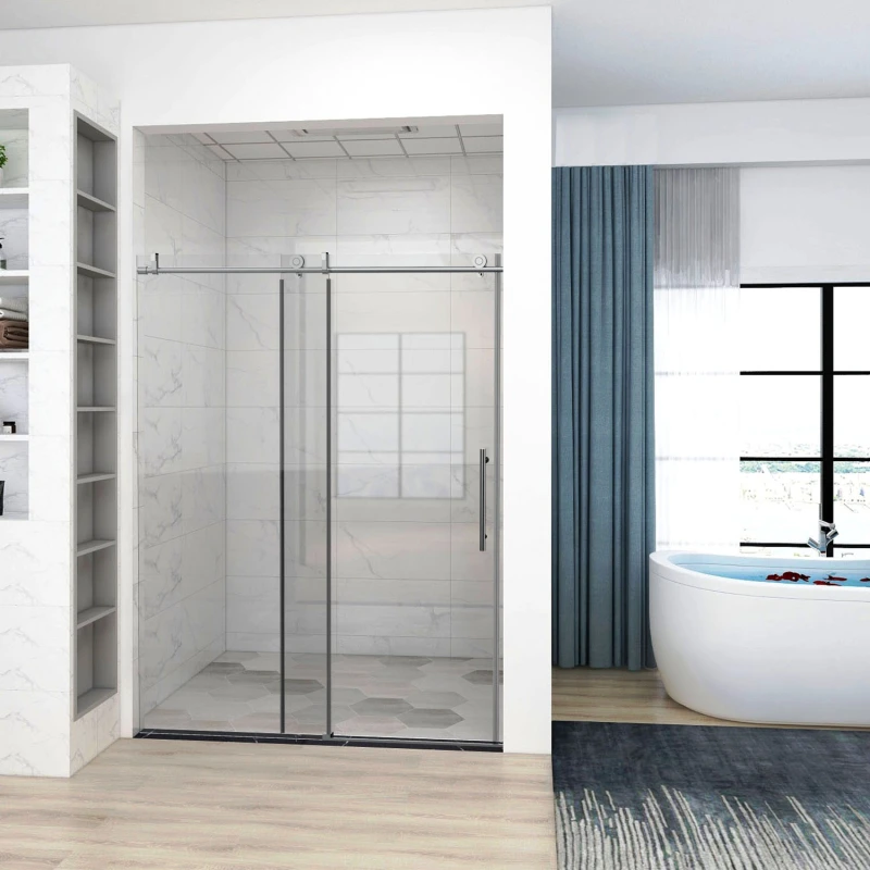 HHKSGS09 Single Sliding Frameless Shower Door/Enclosure