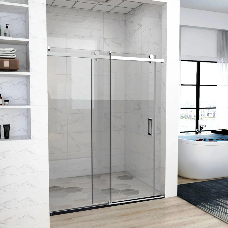 HHKSGS10 Single Sliding Frameless Shower Door/Enclosure