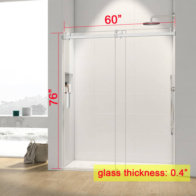 HHKSGS10 Single Sliding Frameless Shower Door/Enclosure