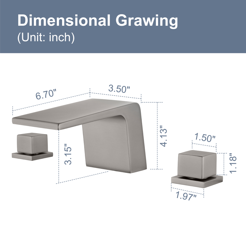 1518BL/ 1518BG/ 1518BN/ 1518GG   Widespread Bathroom Faucet