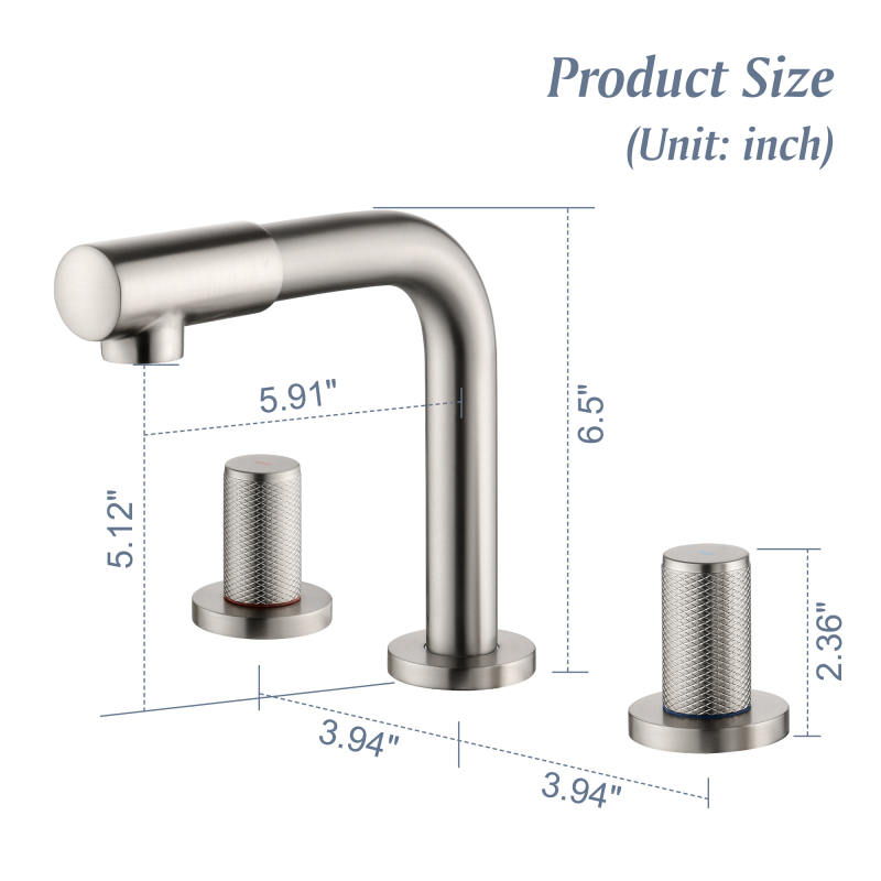 1517BL/ 1517BG/ 1517BN  Widespread Bathroom Faucet