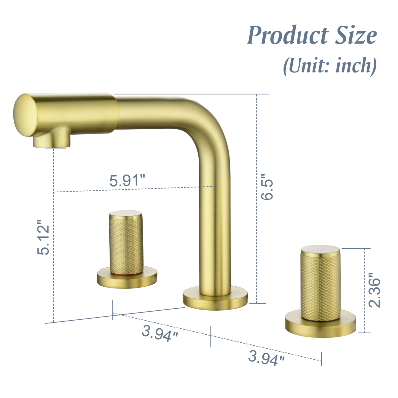 1517BL/ 1517BG/ 1517BN  Widespread Bathroom Faucet