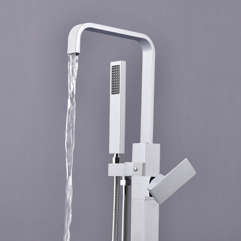 USA-TU-003 Freestanding Tub Faucet with Handheld Shower Head Chorme