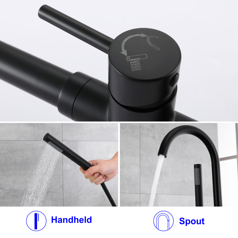 18006BL/ 18006BG/ 18006BN Floor Bathtub Faucet