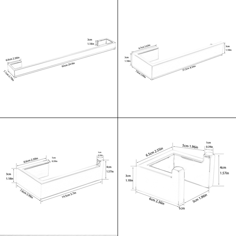 G224-8N  8 - Piece Bathroom Hardware Set