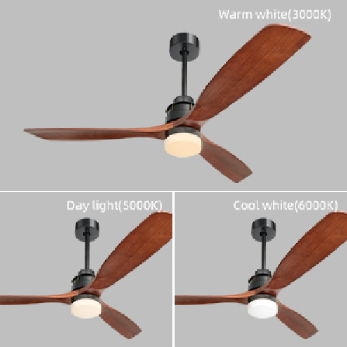 D01-KBS-6005  60inch 3 Solid Wood Blade DC Motor Ceiling Fan Decorate for the Living Room Corridor Lighting Fixture