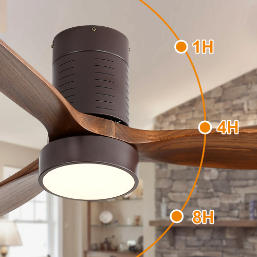 D01-KBS-52245KF  Indoor Low Profile Ceiling Fan with LED Light and Remote Control