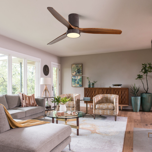 D01-KBS-52245KF  Indoor Low Profile Ceiling Fan with LED Light and Remote Control