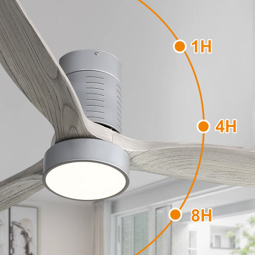 D01-KBS-52245H  Indoor Low Profile Remote Control LED Ceiling Fan with Light