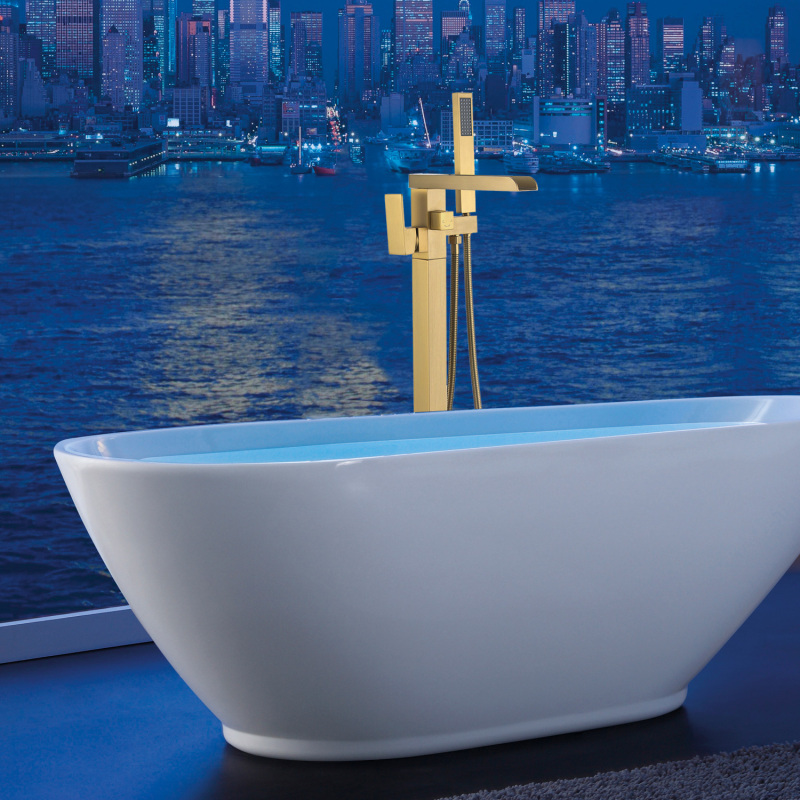 MKT-018 / MKT-018BN / MKT-018BB / MKT-018MB  Single Handle Floor Mounted Freestanding Tub Filler