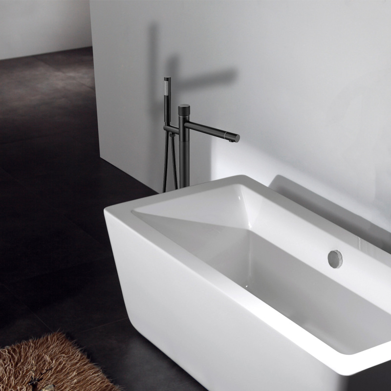 MKT-0271 / MKT-0271BN / MKT-0271MB Single Handle Floor Mounted Freestanding Tub Filler