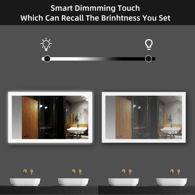 D01-BM007  TOP QUALITY & LONG ENDURANCE - Copper Free vanity mirrors. The lighted bathroom mirror has been proven to last up to 3 times longer than others