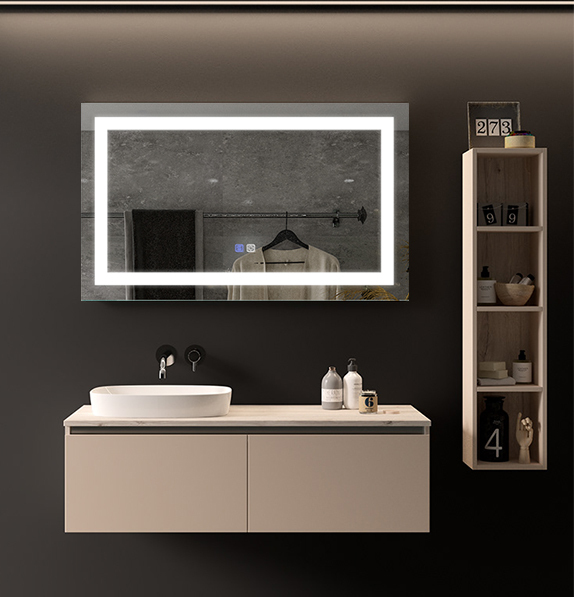 D01-BM002  40 x 24 inch LED Bathroom Vanity Mirror Superslim Dimmable Anti Fog