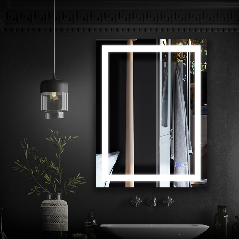 D01-BM003  28×36in Illuminated LED Bathroom Mirror Makeup Wall Mirror Wall Mounted