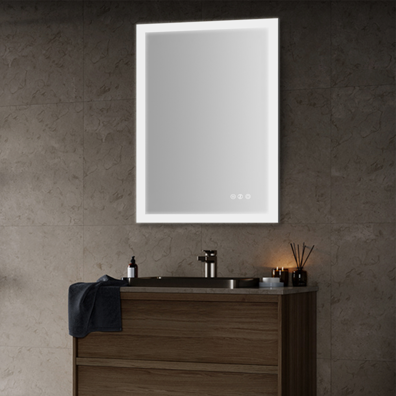 D01-BM008  LED Bathroom Vanity Mirror, 36 x 24 inch, Backlit,Anti Fog, Dimmable, Touch Button,Color Temper 3000K-6400K,90+ CRI, Waterproof IP44,Both Vertical and Horizontal Wall Mounted Way