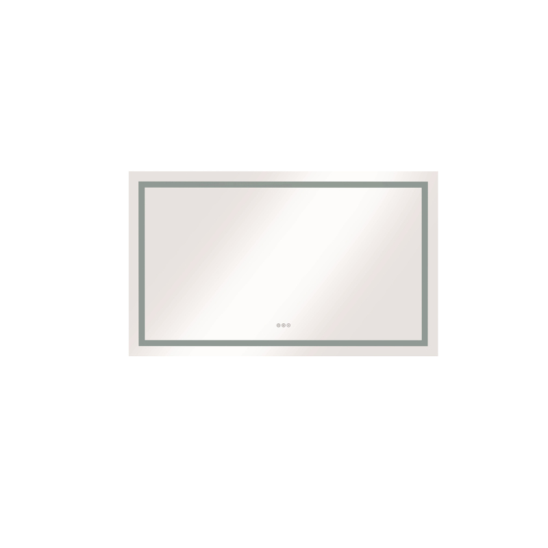 D01-BM014  72*36 LED Lighted Bathroom Wall Mounted Mirror with High Lumen+Anti-Fog Separately Control+Dimmer Function