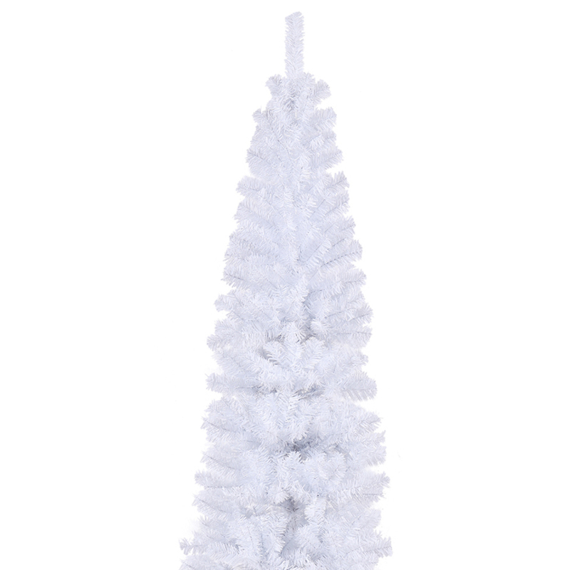 7.5FT White Slim Artificial Christmas Tree Includes Foldable Metal Stand