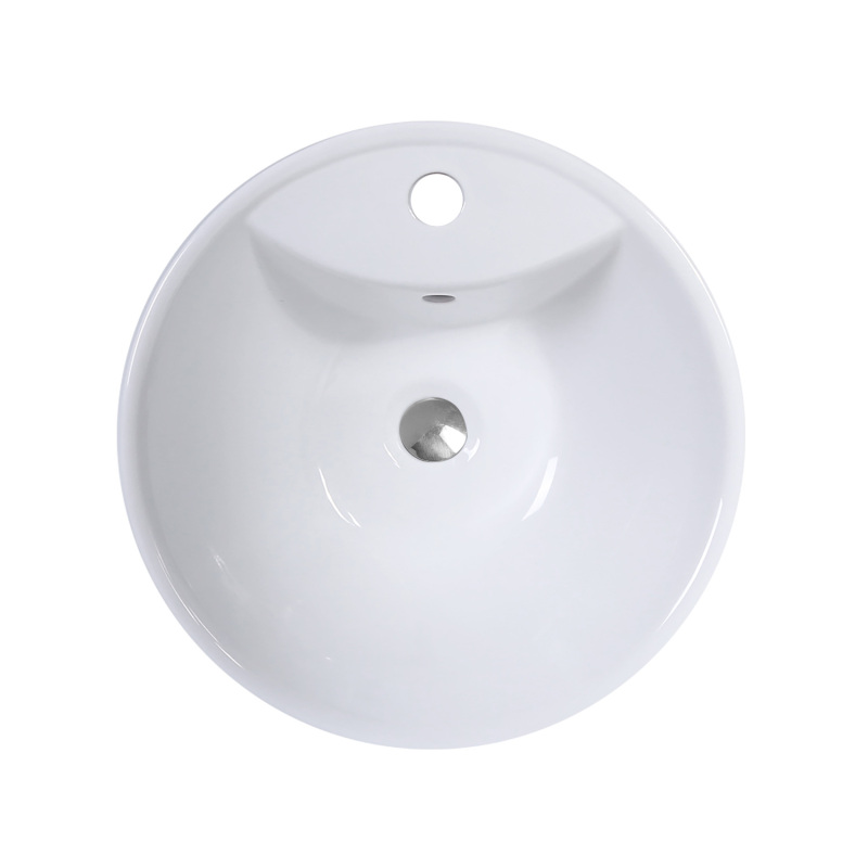 AB18F1 Ceramic Above Counter Round Bathroom Sink