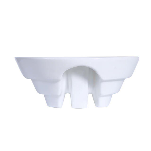 AB18F1 Ceramic Above Counter Round Bathroom Sink