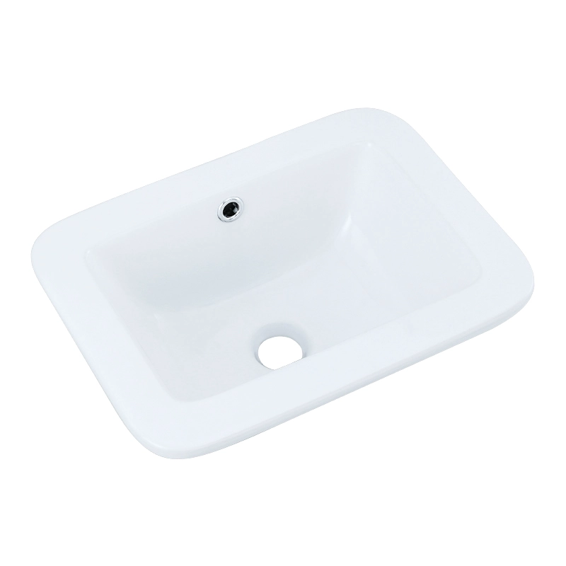 TT1813 Under mount Bathroom Sink Basin in White Ceramic
