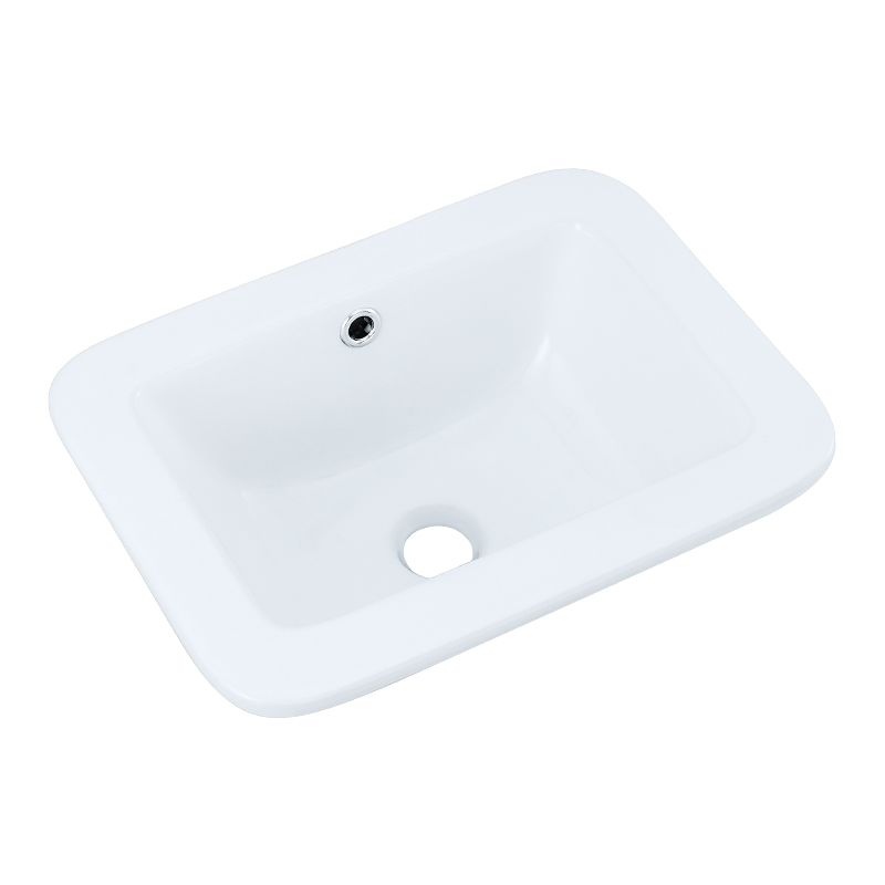 TT1813 Under mount Bathroom Sink Basin in White Ceramic