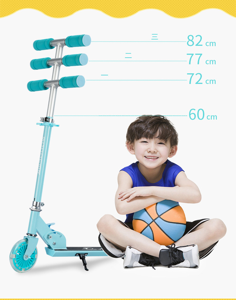Children's Scooters For Kids 10 Years And Up 2 in 1 Adjustable Height Lightweight folding scooters