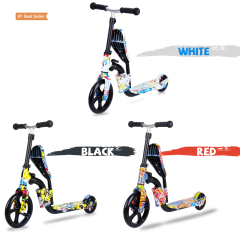 Balance Bike 2 In 1 scooters for kids 8 years and up girls Adjustable Height Folding Kick Scooter