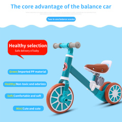 Istaride 2 in 1 Kids Ride on Toy Gift for 1-3years old Children Baby Balance Bike Pedal-Free Bicycle Scooter Children's Bicycle