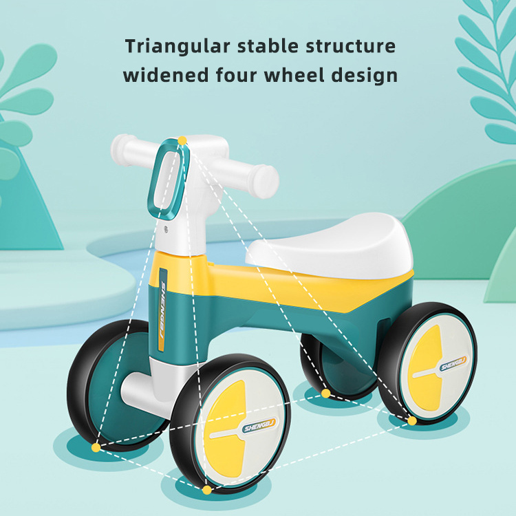 Istaride Children's Balance Car Without Pedal Baby Four Wheels Swing Car Kids' Ride on Vehicles Kids Tricycle Baby Walker Balance Bike