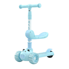 Istaride Three-in-one scooter with music light Kids 3 Wheels Beginner Freestyle Sports Kick Scooter 1-5 yeor