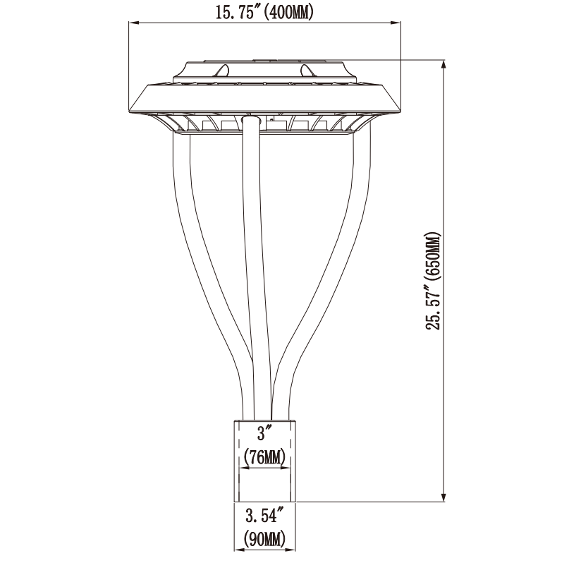 LED POST TOP AREA LIGHT