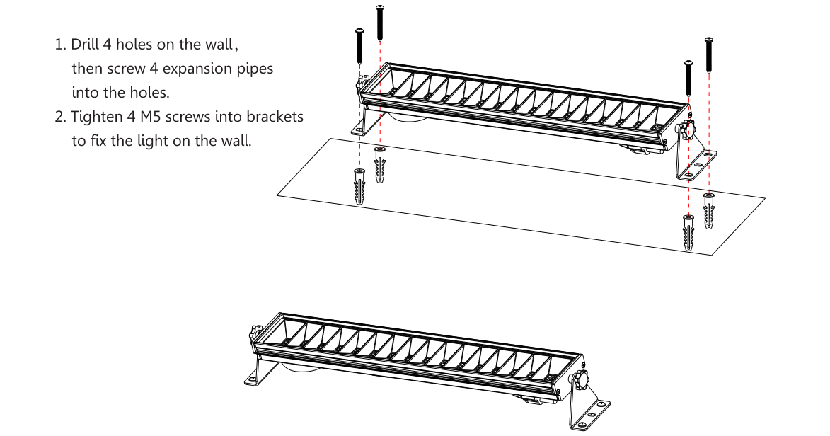 led wall washer light