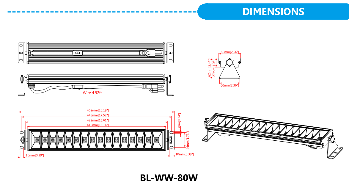 led wall washer light