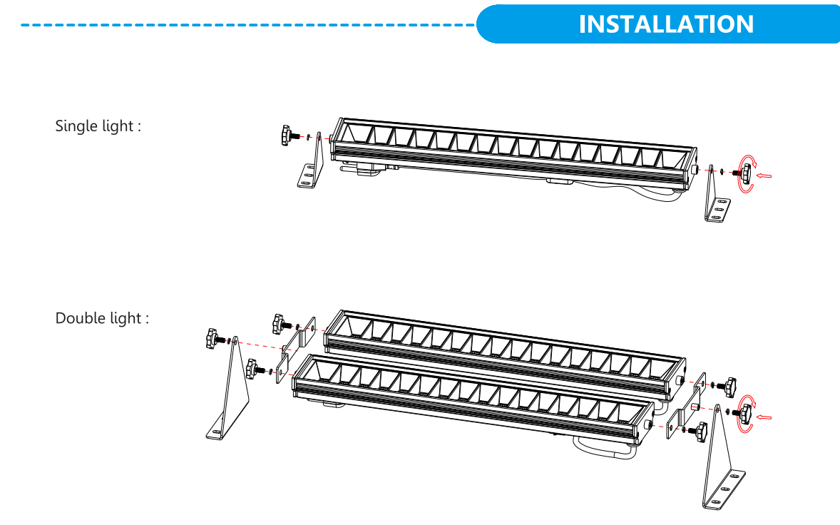 led wall washer light