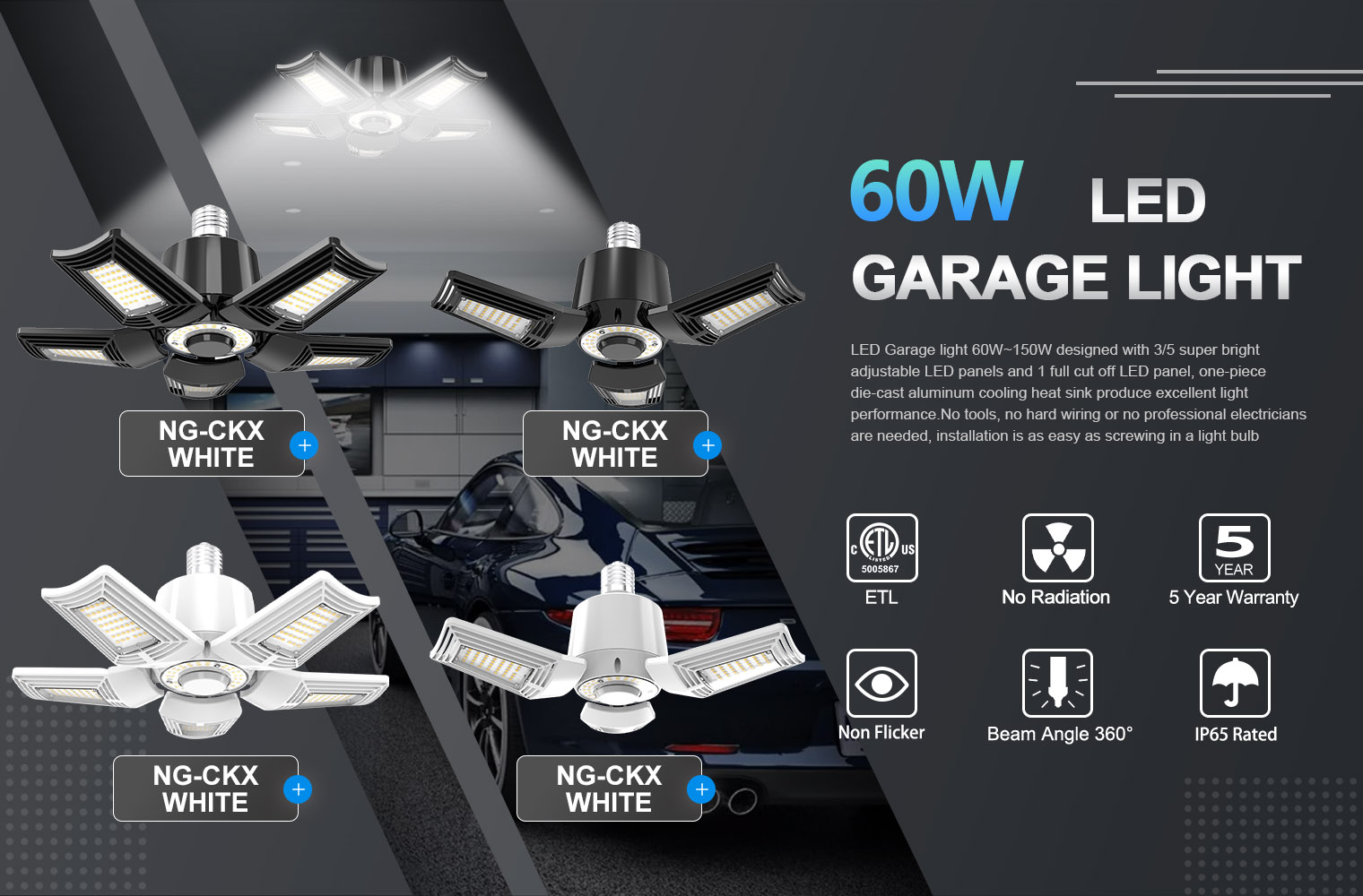 60W  LED Garage Light