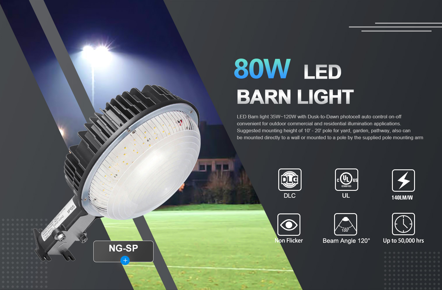 80W LED Yard light