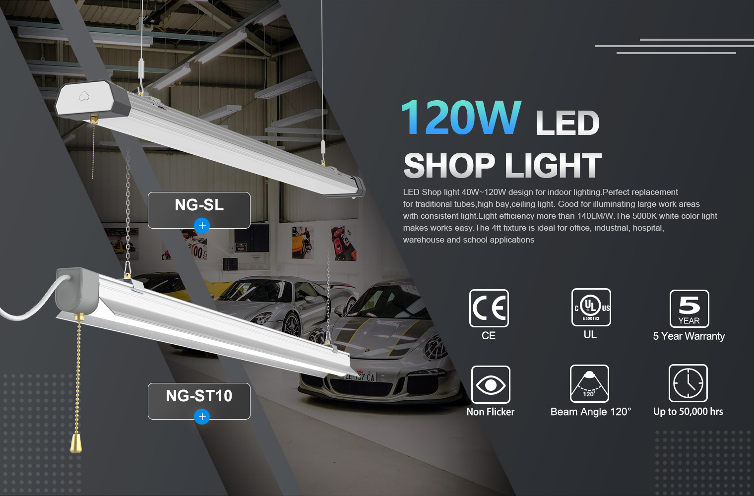 120W LED Shop Light