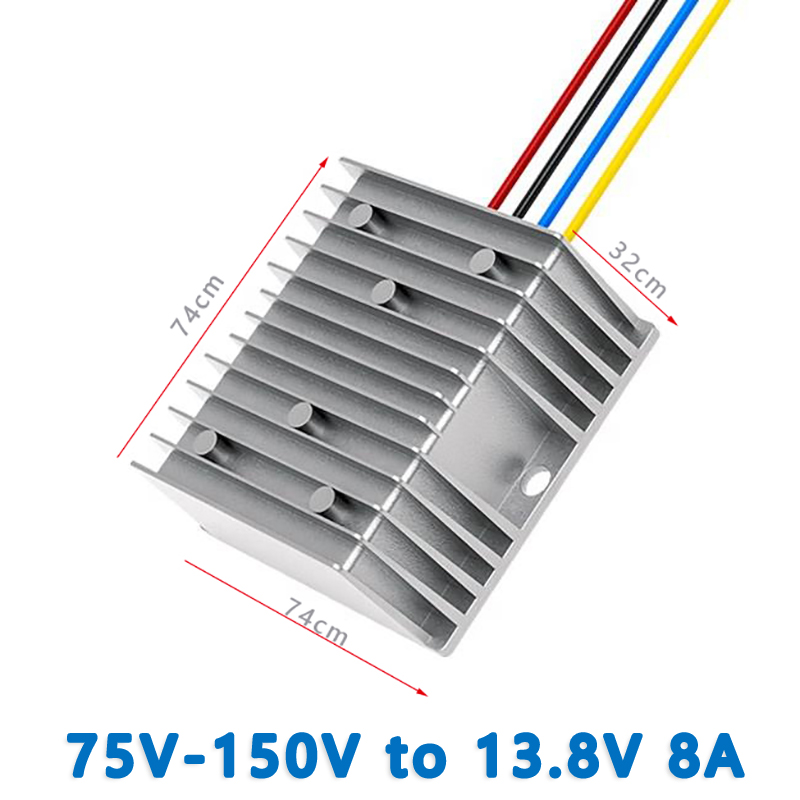 Input DC 100V (75V-150V)   to Output DC 13.8V 1A 2A 3A 4A 5A  6A    8A  10A  12A  15A  20A 25A Isolated DC to DC  Converter