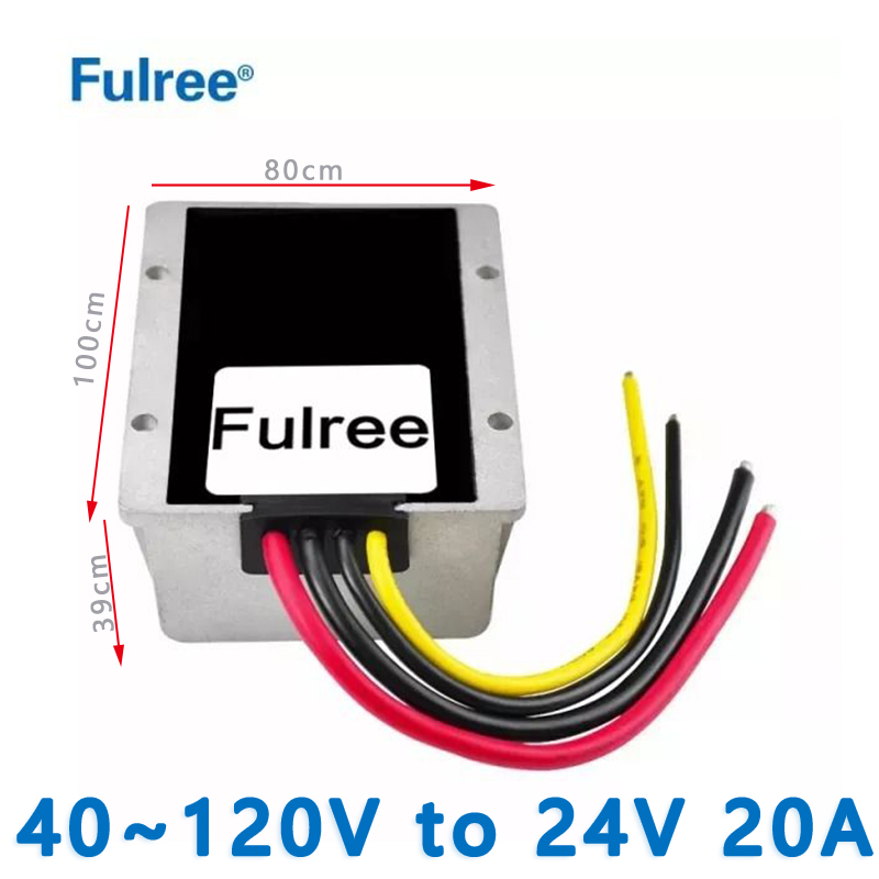 Input DC  72V 80V(30~96V) /100V(40~120V) to  Output DC 24V 3A 5A 8A10A15A  20A  aluminum shell  DC  TO  DC  Converter