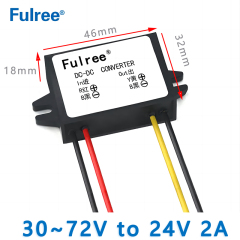 Input  DC   36V 48V(30~60V) or  60V(30~72V) or 72V(30~80V)  or  80V（40~96V）or 100V(50~110V) to Output DC 24V  1A 2A  3A 5A 8A Non-isolated  DC to DC  converter