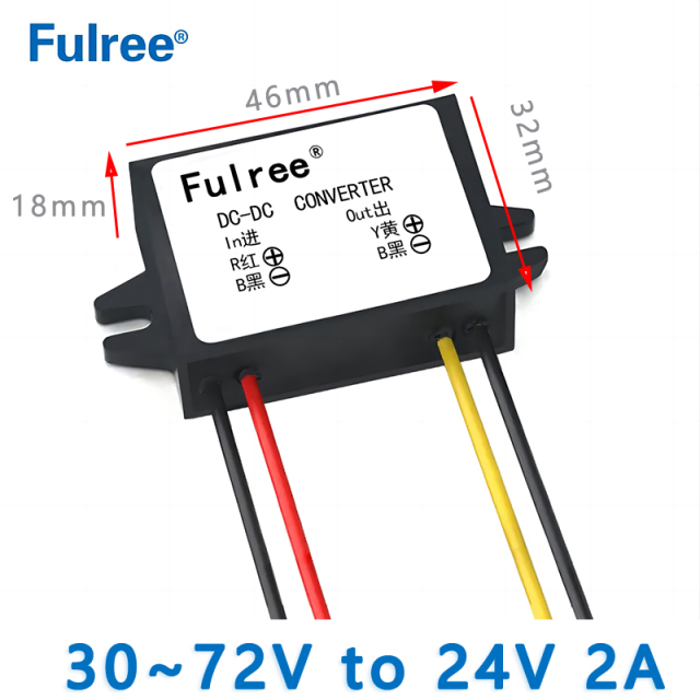 Input  DC   36V 48V(30~60V) or  60V(30~72V) or 72V(30~80V)  or  80V（40~96V）or 100V(50~110V) to Output DC 24V  1A 2A  3A 5A 8A Non-isolated  DC to DC  converter