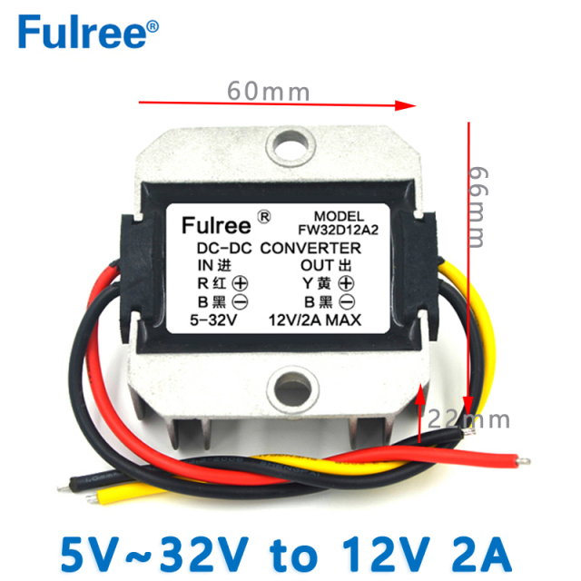 Input  DC  12V 19V 24V(5-32V) to Output DC  12V 1A 2A 3A MAX  DC DC Converter 12 volt Power Supply for Car Radio Speaker