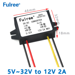 Input  DC  12V 19V 24V(5-32V) to Output DC  12V 1A 2A 3A MAX  DC DC Converter 12 volt Power Supply for Car Radio Speaker