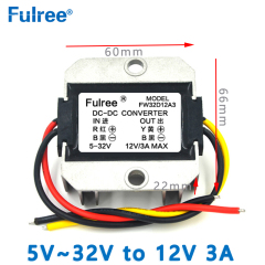 Input  DC  12V 19V 24V(5-32V) to Output DC  12V 1A 2A 3A MAX  DC DC Converter 12 volt Power Supply for Car Radio Speaker